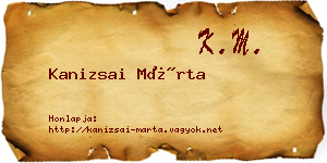 Kanizsai Márta névjegykártya